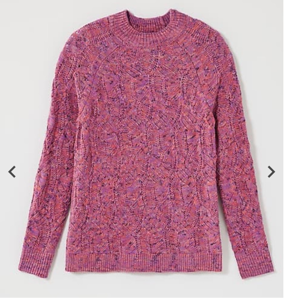 Last Chance Wearever Multiyarn Textured Pullover S NWT